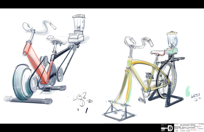 blender bike locke and key