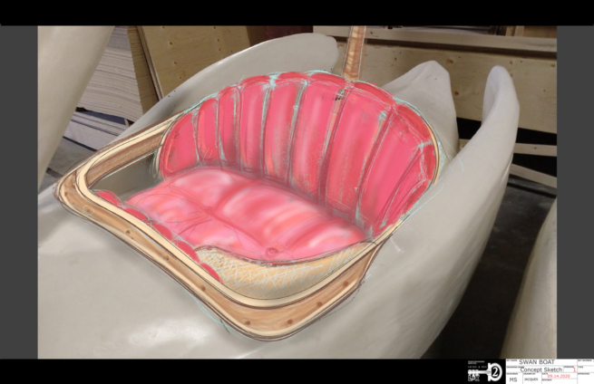 swan boat locke and key